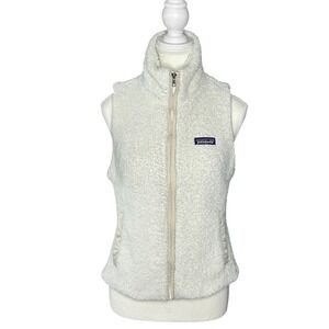 Patagonia Los Gatos Fleece Vest Womens Small Birch White Full Zip 25215 FA15